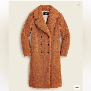 EUC J. CREW DOUBLE-BREASTED TEDDY SHERPA COAT. XL